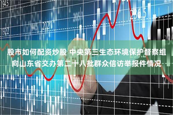 股市如何配资炒股 中央第三生态环境保护督察组向山东省交办第二十八批群众信访举报件情况